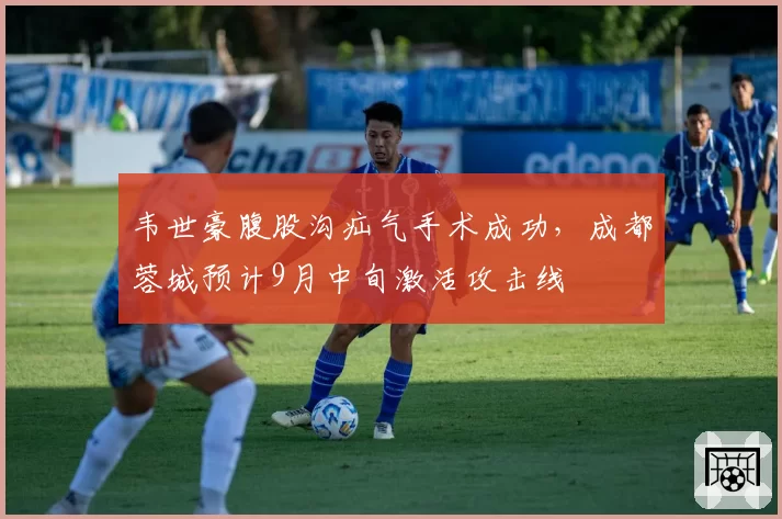 韦世豪腹股沟疝气手术成功，成都蓉城预计9月中旬激活攻击线